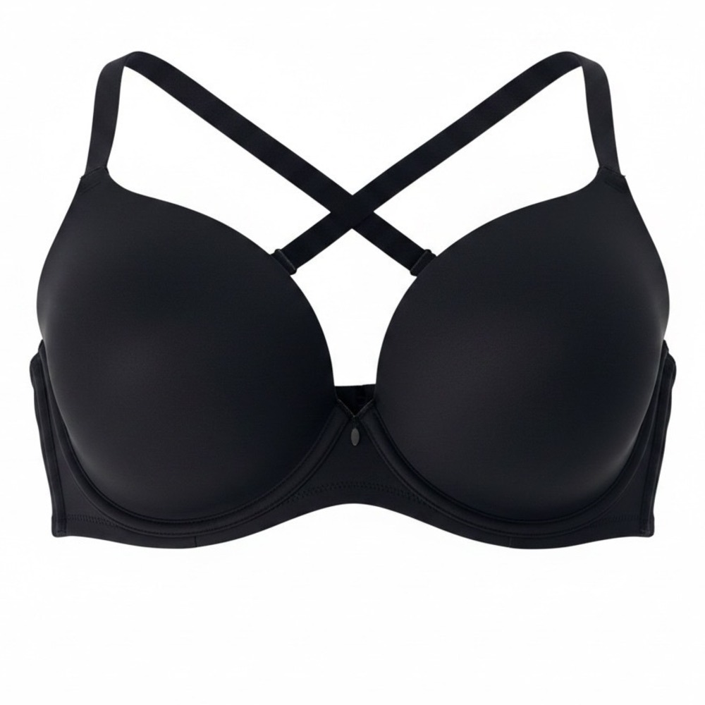 Wonderbra Ultimate T-Shirt Bra Black Underwire Convertible Straps 36E UK 80F EUR